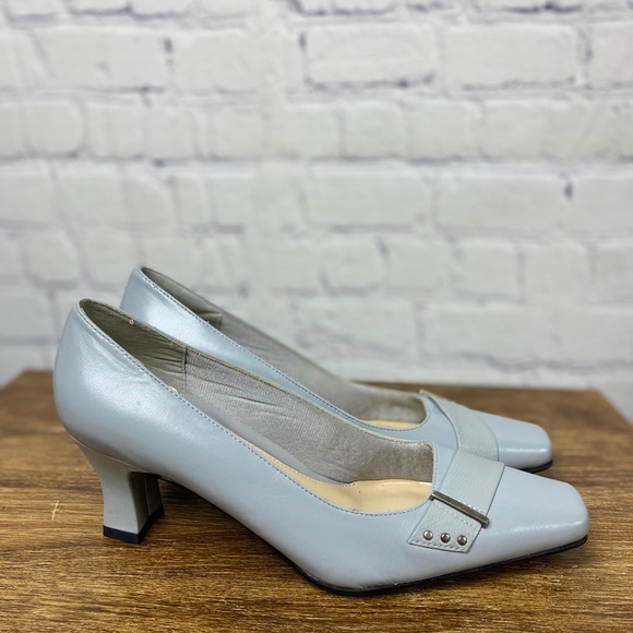 NATURALIZER vintage grey leather heel shoes| 6.5 - Picture 3 of 12